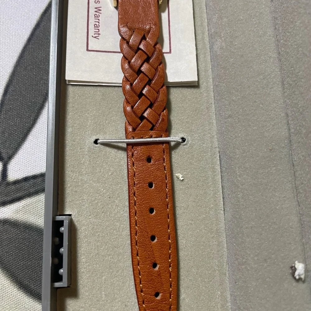 Pedre Dual Time Women’s Watch Braided Leather Strap New